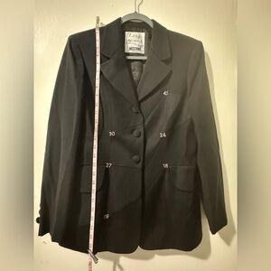 Moschino Black Single-Breasted Tailored Blazer